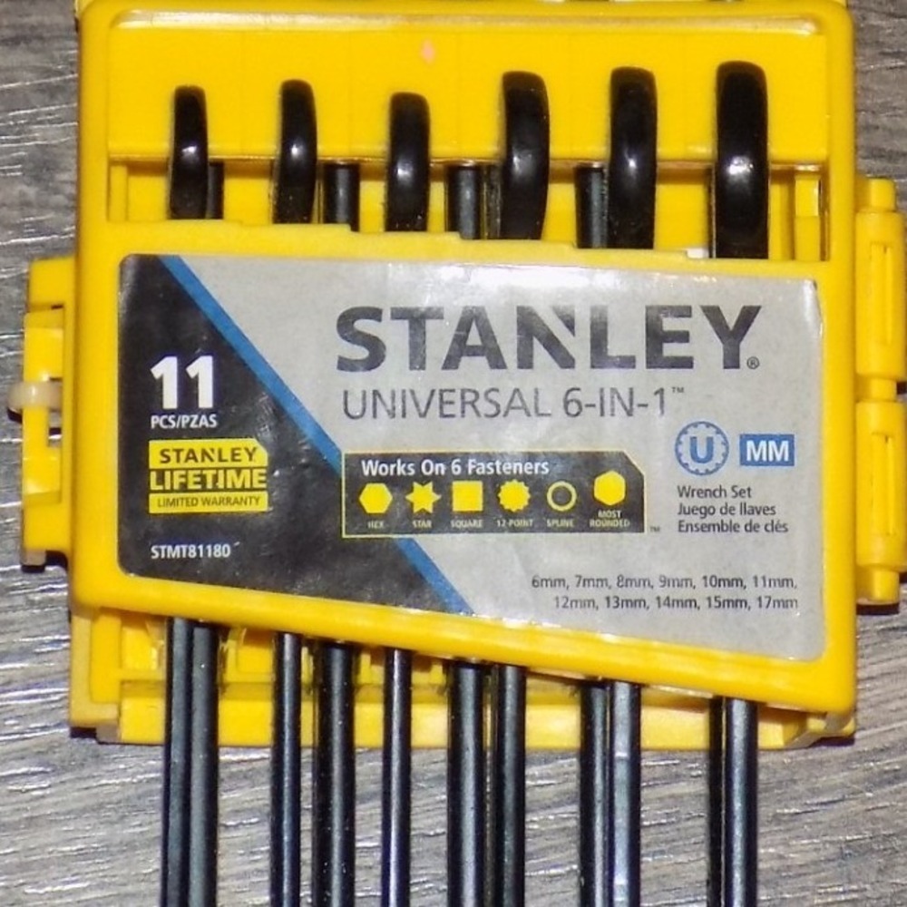 NEW Stanley Wrench Set Universal 6-in-1 11pc Metric Black STMT81180 - Picture 2 of 4